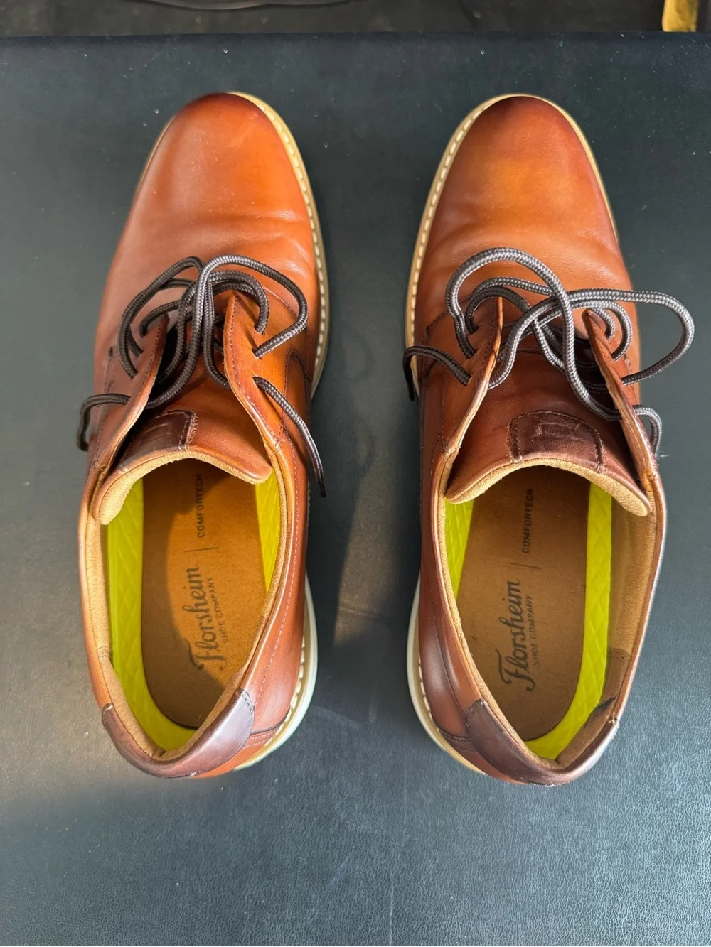 Florsheim Brown Leather Derby Shoes - Classic Casual Dress